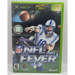 NFL Fever 2002 Xbox Game With Case Microsoft Players